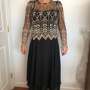 Vintage Cachet dress with lace corseted top